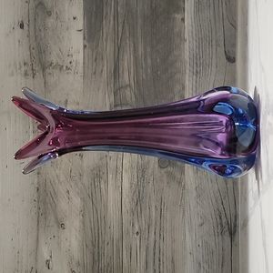 Send Me Offers! Vintage Murano Cobalt Purple Crystal Swing Vase